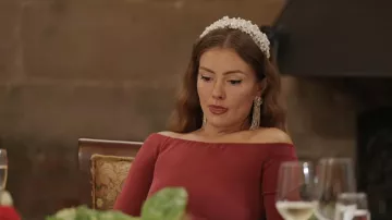 Yertter Vintage Wedding Faux Pearl Beads Crystal Tiara worn by Kara Leona as seen in 90 Day: The Last Resort (S03E02)