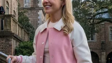 Chaqueta Varsity rosa de bolsillo Lexi Minetree Hearts 2026