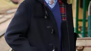 Benedict Cumberbatch worn Navy Blue Duffle Coat