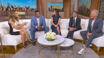 Ferragamo Cassina Gancio Low Top Sneaker worn by Sam Champion as seen in Good Morning America on July 3, 2026