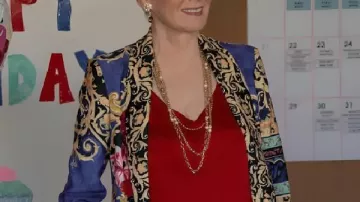 Hacks S04 Jean Smart Printed Blazer worn by Jean Smart