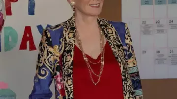 Hacks S04 Jean Smart Printed Blazer worn by Jean Smart