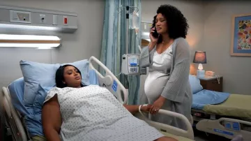 Mint Velvet Neutral Satin Slip Dress worn by Fatima (Crystal Renee Hayslett) as seen in Tyler Perry's Zatima (S04E15)