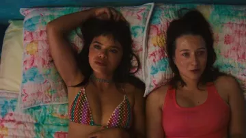 Hurley Juniors' Printed Crochet Triangle Bikini Top & Bottoms worn by Nevaeh Valentine (Malia Pyles) as seen in Cape Fear (S01E04)