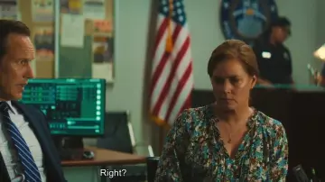 Veronica Beard Linds Pleated Silk Top worn by Anna Bowden (Amy Adams) as seen in Cape Fear (S01E05)