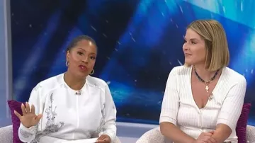 Veronica Beard Devra Ruched Shirt worn by Jenna Bush Hager as seen in Today with Jenna & Sheinelle on  July 6, 2026