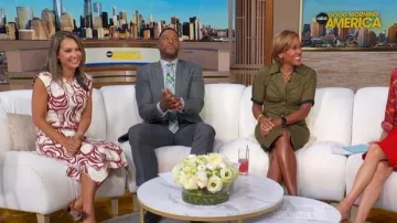 Robe taille torsadée Tanya Taylor Aurora portée par Ginger Zee telle que vue dans Good Morning America le 6 juillet 2026