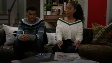 All The Ways Darlah Crop Sweater worn by Samantha Richardson (Najah Jackson) as seen in Beyond the Gates (S02E116)
