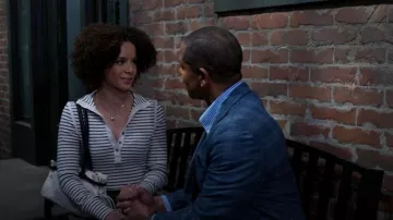 Anthropologie Greer Structured Canvas Shoulder Bag worn by Deanna McBride (Angela Fairley) as seen in Beyond the Gates (S02E117)