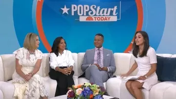 Robe en tulle brodée à fleurs Lela Rose portée par Jenna Bush Hager, telle que vue dans Today le 8 juillet 2026