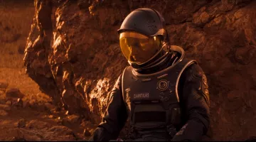 The authentic spacesuit of Dr. Bud Chantilas (Terence Stamp) in red Planet