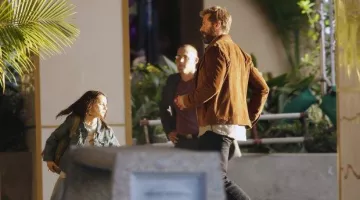 The jacket in suede from Wolverine (Hugh Jackman) in Logan