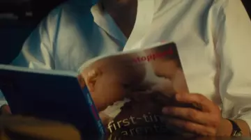 The book "First Time Parents" by Mark Darcy (Colin Firth) in Bridget Jones Baby