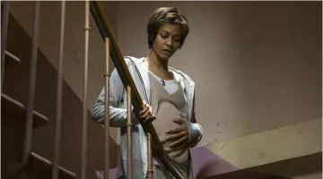 The jogging of Rosemary Woodhouse (Zoe Saldaña) in Rosemary's baby