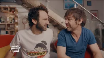 The t-shirt haribo of Mathieu Madénian in The message of Madénian and VDB