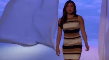 la robe à rayures de Tina Co­hen-Chang (Jenna Ush­ko­witz) dans Glee