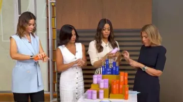 Zara Long Belted Vest worn by Rebecca Jarvis as seen in Good Morning America on July 9, 2026