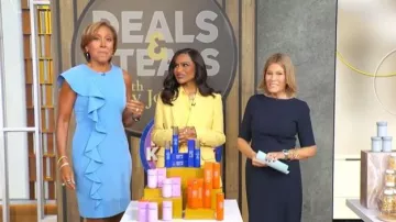Blusa slim Argent llevada por Mindy Kaling vista en Good Morning America el 9 de julio de 2026