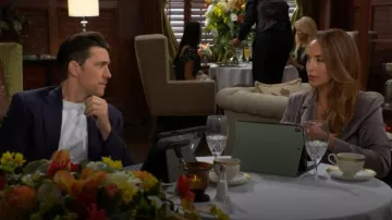 All The Ways Marilyn Tie Blazer worn by Lily Winters Ashby (Christel Khalil) as seen in The Young and the Restless (S53E187)