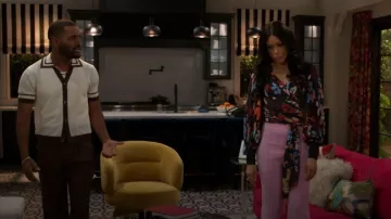 Barocco Contrast Trim Mesh Knit Button-Up worn by Andre Richardson (Sean Freeman) as seen in Beyond the Gates (S02E121)