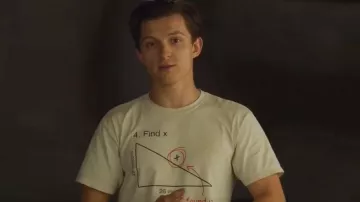 Find X Mathematics Geometry Science T-Shirt worn by Peter Parker / Spider-Man (Tom Holland) in Spider-Man: Far From Home