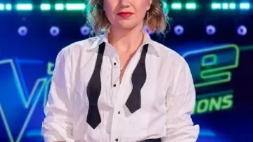 The Voice S29 Kelly Clarkson Jupe maxi noire
