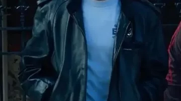 The Bear S05 Ebon Moss-Bachrach Black Leather Jacket worn by Richard 'Richie' Jerimovich (Ebon Moss-Bachrach) in The Bear (S05)