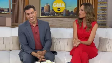 Simon Miller Zaca Long Line Wrap Top worn by Rhiannon Ally as seen in Good Morning America on  July 13, 2026
