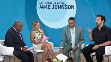 Eliza J Placed Floral Print Stretch A-Line Dress worn by Dylan Dreyer as seen in Today on July 16, 2026