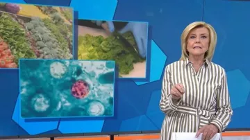 Robe-chemise en coton poplin à rayures Kodak Akris punto portée par Anne Thompson, telle que vue dans Today le 17 juillet 2026
