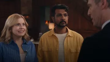 Zara Lyocell / Chemise en coton avec poches portée par Jay Arondekar (Utkarsh Ambudkar) telle que vue dans Ghosts (S05E16)