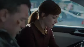 Jersey Gap 100% algodón relajado de cardigan usado por Rachel Mills (Britt Lower) como se ve en I Will Find You (S01E02)