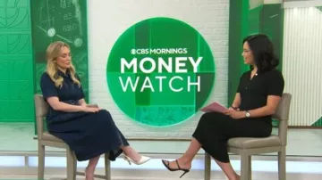 Adam Lippes Denim Shirt Dress worn by Kelly O'grady as seen in CBS Mornings on July 14, 2026
