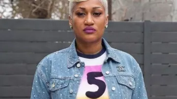 Heart And Hustle Houston S02 Roe Blue Denim Jacket as seen in Heart and Hustle Houston (S02)