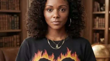 All American S08 Cleera Hollingsworth Burning Heart Top as seen in All American (S08)