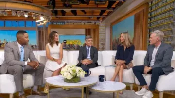 Proenza Schouler Kara Pleat-detail Dress worn by Rebecca Jarvis as seen in Good Morning America on July 17, 2026