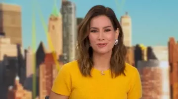 Heaven Mayhem Baby Knot Earrings worn by Rebecca Jarvis as seen in Good Morning America on  on: July 20, 2026