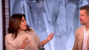 Issey Miyake Draped Rib-Knit Cotton-Cashmere Top worn by Ana Navarro as seen in The View on July 20 2026