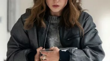 Clara Rugaard The Crow Girl S02 Denim Bomber Jacket