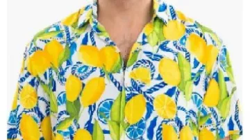 Below Deck Mediterranean S11 Lemon Printed Shirt as seen in Below Deck Mediterranean (S11)