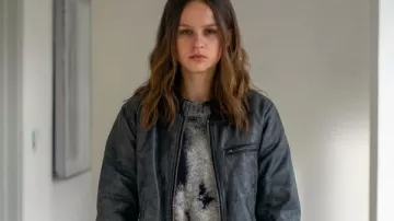 The Crow Girl S02 Clara Rugaard Denim Bomber Jacket as seen in The Crow Girl (S02)