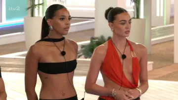 Christopher Esber Reverse Halter Bandeau Bikini Top worn by Nevaeh David as seen in Love Island (S13E32)
