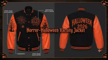 Horror Halloween Varsity Jacket in Happy Halloween.. ( Terrifier 2 )