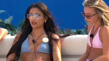 Candypants Flower Triangle Bikini Top worn by Jasmine Müller as seen in Love Island (S13E36)