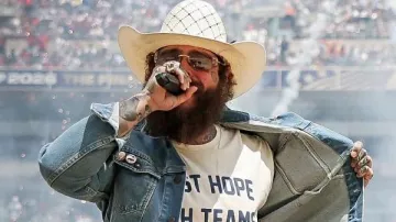 Camiseta blanca con estampado de la final de la Copa Mundial de la FIFA 2026 de Post Malone: "Solo espero que ambos equipos se diviertan".