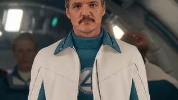Avengers 5 Doomsday Mr. Fantastic Pedro Pascal Costume White Bomber Jacket