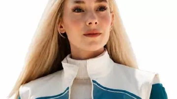 Vanessa Kirby Avengers Doomsday 2026 Blue and White Superhero Vest