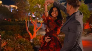 Hello Molly Runaway Sari Maxi Dress Giovana Print worn by Hayley Dinaé as seen in The Ultimatum: Marry or Move On (S04E01)