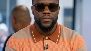 Today 2026 Kevin Hart Striped Polo Shirt as seen in Today