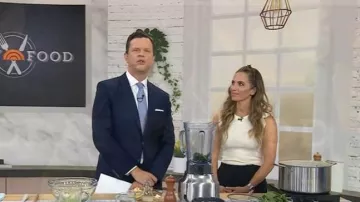 Maeve Ruffled Crew-Neck Tank worn by Melissa Ben-Ishay as seen in Today on July 22, 2026